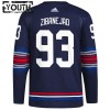 New York Rangers Dresy Mika Zibanejad Adidas 2023-24 Navy Třetí Authentic - Dětské